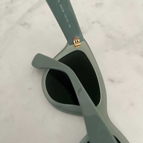 Miu Miu Green Cateye Sunglasses Glasses Frames Eyeglasses Italy Pink Velvet Case - Picture 9 of 12